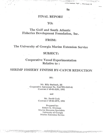 1992 Shrimp Fishery Bycatch Reduction
