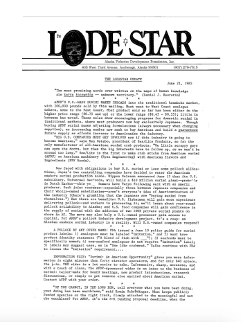 Lodestar Update June 1985