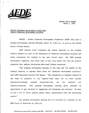 1989 Kodiak Daily Mirror Kodiak Fishermen Encouraged_PNG
