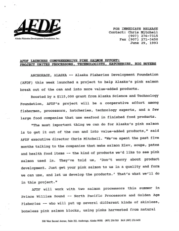 Press Release June 29 1994