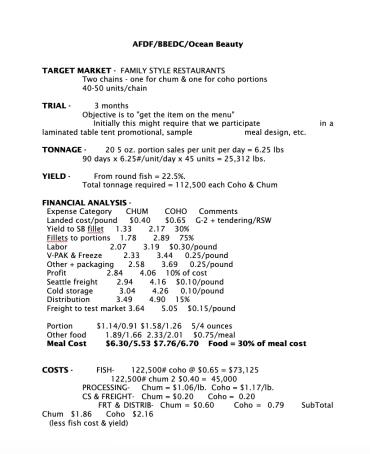 1994 AFDF-BBEDC-Ocean Beauty Financial Analysis