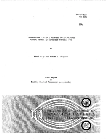 1983 Observations Aboard a Japanese Squid Driftnet Vessel PSPA (1)