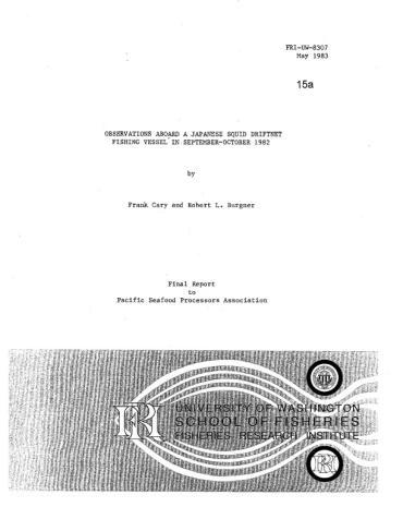 1983 Observations Aboard a Japanese Squid Driftnet Vessel PSPA (1)