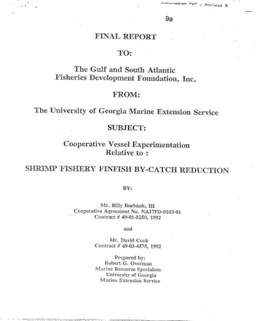 1992 Shrimp Fishery Bycatch Reduction