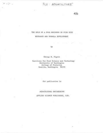 No Date The Role of a Seafood Engineer in Fish Diet Research