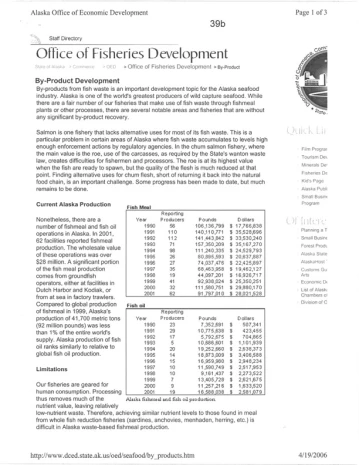 2006 Offices of Fisheries Development By Product Development