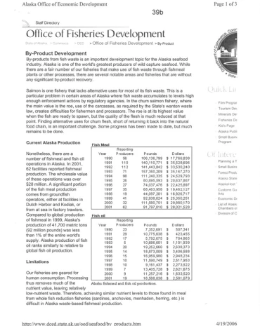 2006 Offices of Fisheries Development By Product Development