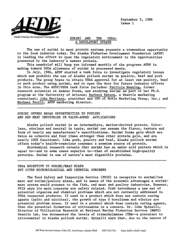 Newsbrief_SurimiandUSDA_1986