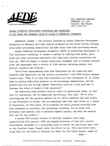 Press Release Feb 19 1991