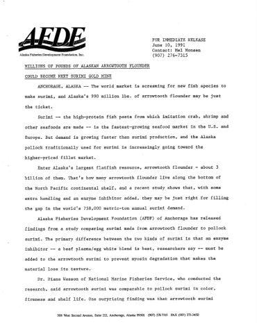 Press Release June 10 1991