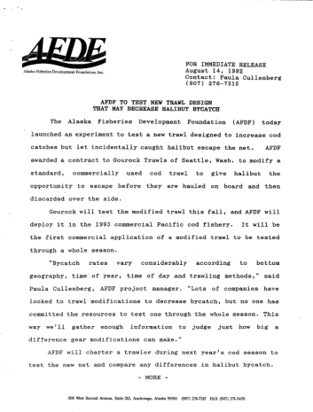 Press Release Aug 14 1992