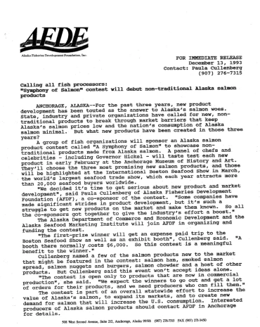 Press Release Dec 13 1993