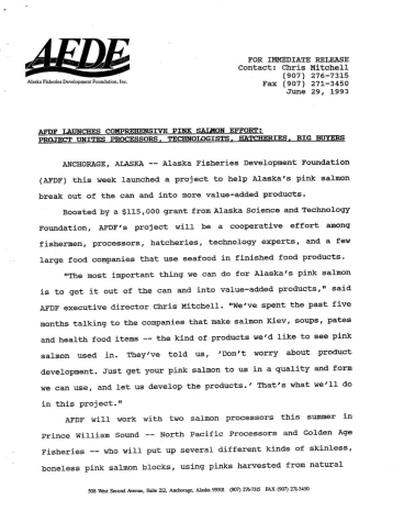 Press Release June 29 1993