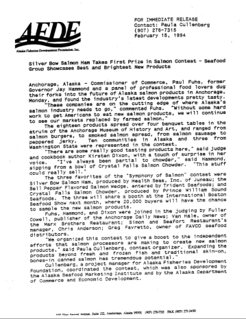 Press Release Feb 15 1994