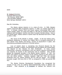1993 NOAA Letter of Support for AFDF- Saltonstall/Kennedy salmon grant