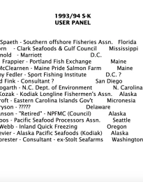 1993/94 S-K User Panel